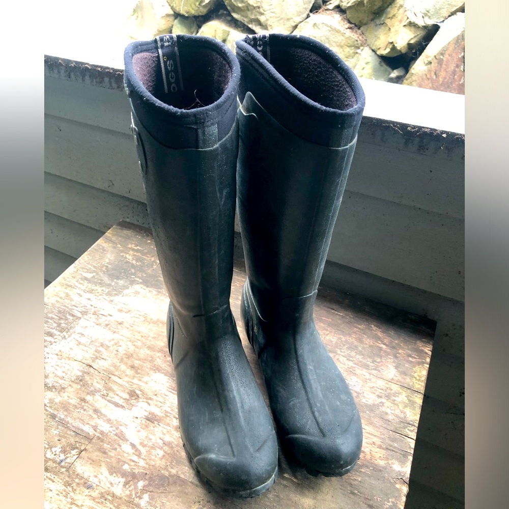 Bogs Neo-Tech Tall Black Boots Waterproof Kettering Rain -15 degree Boots Sz W9